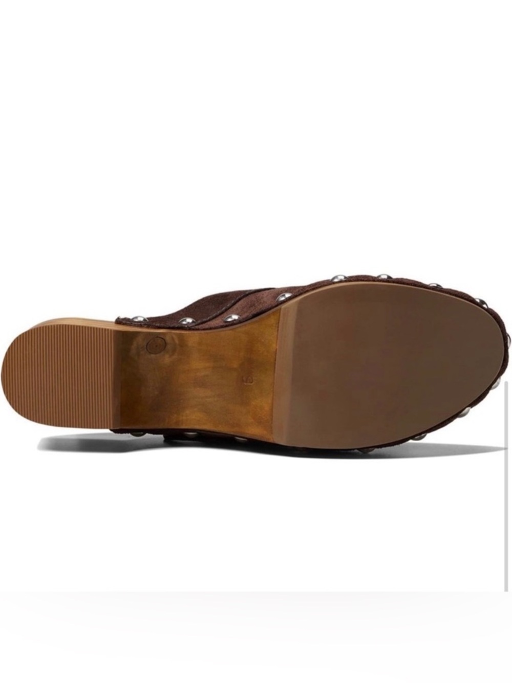 Matisse Boho London Chocolate Suede Clogs With Silver Hardware New in Box - Picture 8 of 12